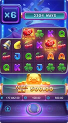Lucky Piggy · Mengonfigurasi taruhan dan memeriksa panel bawah
